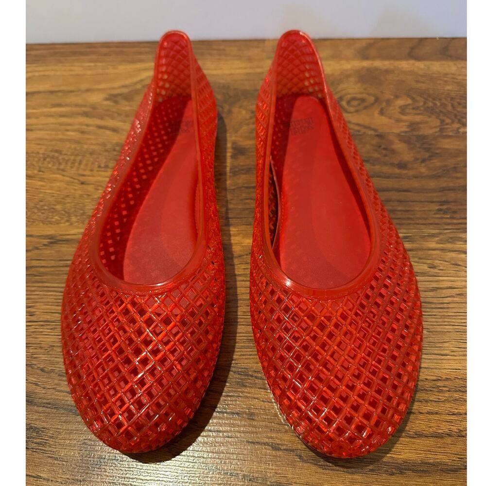 Wild Fable Isabella Jelly Flats Red Women’s Size 9 Slip On Cute Summer - Picture 3 of 11